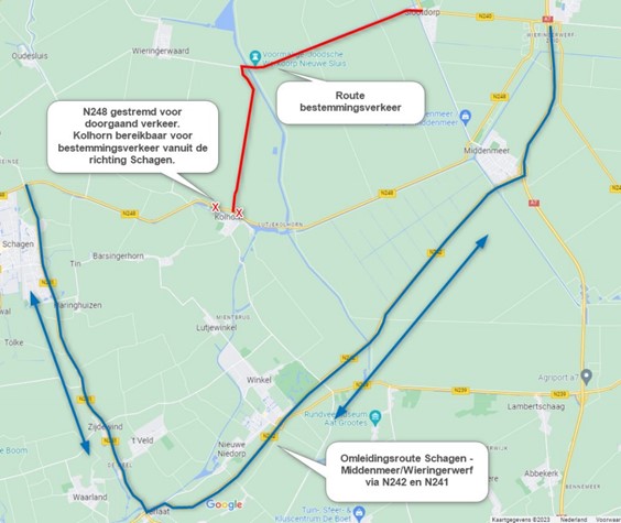 Omleidingsroute doorgaand verkeer N248